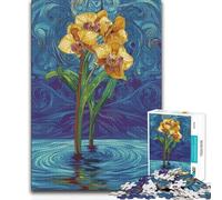 Rompecabezas para Adultos de 1000 Piezas, orquídeas acuáticas, desafío difícil, Regalos de cumpleaños para Mayores de 14 años, 38x26cm