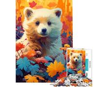 Rompecabezas para Adultos de 1000 Piezas Oso Cachorro ¡no te ayudes! Ejercicio Mental Regalos para Mujeres Juegos Familiares Apto para Mayores de 14 años 38x26cm