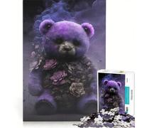 Rompecabezas para Adultos de 1000 Piezas Oso de Peluche no Muerto Juegos Familiares interacción Entre Padres e Hijos Lista de Deseos con Papá Noel 50x75cm