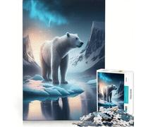 Rompecabezas para Adultos de 1000 Piezas: Oso Polar ártico, Juego de ingenio, dificultad Alta, Toda la Familia 50x75cm