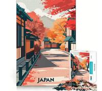 Rompecabezas para Adultos de 1000 Piezas Otoño en Japón Arte de Corte preciso Juego para ejercitar la Mente y Relajarse (38x26cm)