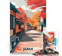 Rompecabezas para Adultos de 1000 Piezas,otoño en Japón,diseño Limpio y Elegante,Juguete Que desafía la Mente,Ideal para Momentos de Ocio y como Regalo de cumpleaños (50x75cm)