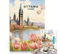 Rompecabezas para Adultos de 1000 Piezas, Ottawa - Canadá, Juego de ingenio, para divertirse en Familia, para Fortalecer el Amor Entre Parejas 50x75cm