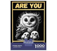 Rompecabezas para Adultos De 1000 Piezas Owl Are You Pooping Rompecabezas para Adultos Juego De Ingenio Aliviador del Estrés Actividades Divertidas En Casa 38x26cm/1000pcs
