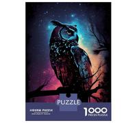 Rompecabezas para Adultos De 1000 Piezas Owl Galaxy Rompecabezas para Adultos Juguete Decoración De Pared Difícil Regalos para Amigos Y Familiares 52x38cm/1000pcs