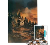 Rompecabezas para Adultos de 1000 Piezas Pacto de Caballeros Juego de ingenio Juguete Intelectual Gran Regalo para Juegos Mejora la Memoria (tamaño 38x26cm)