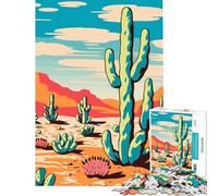 Rompecabezas para Adultos de 1000 Piezas Paisaje de Cactus del Desierto Matisse Fauvismo Juegos Divertidos y adictivos para Cultivar la Paciencia Excelentes Regalos y Juguetes para la decoración