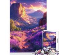 Rompecabezas para Adultos de 1000 Piezas Paisaje de cañón de Lavanda decoración del hogar Juguetes Obras de Arte Regalo Juego Imposible Cada Pieza es única Tamaño: 38x52cm