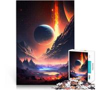 Rompecabezas para Adultos de 1000 Piezas Paisaje de Corriente del Universo Juegos Juguetes Regalo Lista de Deseos con Papá Noel 38x26cm