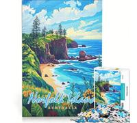 Rompecabezas para Adultos de 1000 Piezas Paisaje de la Isla Norfolk decoración de Pared Regalo de cumpleaños para Fortalecer el Amor Entre Parejas 38x52cm