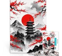 Rompecabezas para Adultos de 1000 Piezas Paisaje de Pagoda Japonesa Juguete Educativo de Aprendizaje Decoración del hogar 52x38cm