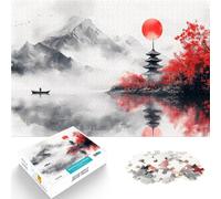 Rompecabezas para Adultos de 1000 Piezas Paisaje de Pagoda Japonesa para el Juguete de desafío de Juego Educativo Obra de Arte 52x38cm