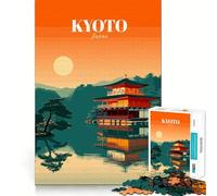 Rompecabezas para Adultos de 1000 Piezas,Paisaje de Templo de Kioto,Japón,Arte de Bordes precisos,Ejercicio Mental,Juego Divertido y Tranquilo,Actividad de cumpleaños (50x75cm)