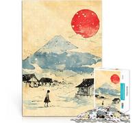 Rompecabezas para Adultos de 1000 Piezas Paisaje de un Pueblo de montaña japonés Alivio del estrés Grandes Regalos y Juguetes 52x38cm