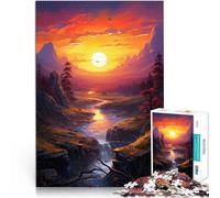 Rompecabezas para Adultos de 1000 Piezas Paisaje del Atardecer Juguete Educativo de Aprendizaje Mejorar el Amor Entre Parejas 70x100cm