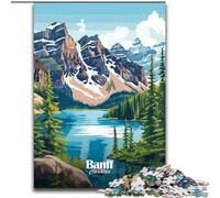 Rompecabezas para Adultos de 1000 Piezas, Paisaje del Parque Nacional Banff, Juego de ingenio, decoración de Pared, cumpleaños y Navidad (50x75cm), 1000 Piezas