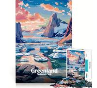 Rompecabezas para Adultos de 1000 Piezas Paisaje del Parque Nacional de Groenlandia Ideal para Decorar y ejercitar la Mente divertirse en casa o como pasatiempo (38x26cm)