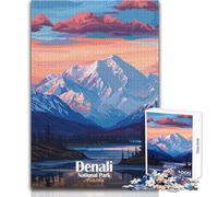 Rompecabezas para Adultos de 1000 Piezas, Paisaje del Parque Nacional Denali, Alaska, Juego Educativo, Regalo de cumpleaños, Regalo de Amigo Secreto, tamaño 38x52cm