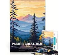 Rompecabezas para Adultos de 1000 Piezas,Paisaje del Sendero de la Cresta del Pacífico,Arte de uniones Suaves,diversión para Resolver Problemas,Juego Casual,Tiempo de Juego,Arte de cumpleaños 38x26cm