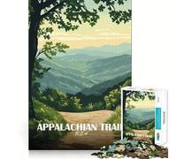 Rompecabezas para Adultos de 1000 Piezas Paisaje del Sendero de los Apalaches Arte de Corte preciso Juego para ejercitar la Mente y Relajarse (38x52cm)