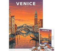 Rompecabezas para Adultos de 1000 Piezas Paisaje Italiano Vintage Retro Ciudad eterna Nostalgia decoración del hogar Juguetes Gran Regalo Juego Imposible con Piezas aleatorias Que se entrelazan