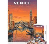 Rompecabezas para Adultos de 1000 Piezas Paisaje Italiano Vintage Retro Ciudad Eterna Nostalgia decoración del hogar Juguetes Regalo para cumpleaños Juegos Familiares Cada Pieza es única (38x26cm)