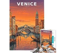 Rompecabezas para Adultos de 1000 Piezas Paisaje Italiano Vintage Retro - Nostalgia de la Ciudad Eterna Rompecabezas de 1000 Piezas Juguetes antiestrés Mejora la Memoria únicos y Navidad
