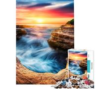 Rompecabezas para Adultos de 1000 Piezas Paisaje Marino al Atardecer en Malta con formaciones rocosas Rompecabezas para Adultos Ideal para armar Pasar el Tiempo en casa un Gran Regalo