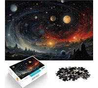 Rompecabezas para Adultos de 1000 Piezas Paisaje Nocturno cósmico Juguete Educativo de Aprendizaje Mejorar el Amor Entre Parejas 52x38cm