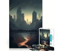 Rompecabezas para Adultos de 1000 Piezas,Paisaje Urbano de Atlanta,decoración Minimalista,Juego para ejercitar la Mente,Juego Relajante,Regalo de cumpleaños (38x26cm)