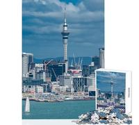 Rompecabezas para Adultos de 1000 Piezas Paisaje Urbano de Auckland con Sky Tower Juguete para decoración de Pared Regalos de cumpleaños Juego Imposible difícil y desafiante tamaño 38x52cm