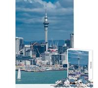 Rompecabezas para Adultos de 1000 Piezas Paisaje Urbano de Auckland con Sky Tower Juguete para decoración de Pared Regalos de cumpleaños Juego Imposible difícil y desafiante tamaño 38x26cm