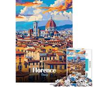 Rompecabezas para Adultos de 1000 Piezas Paisaje Urbano de Florencia Juegos Familiares educativos desafío Juguete Regalos para Mujeres y Hombres decoración de Pared (tamaño 38x26cm)