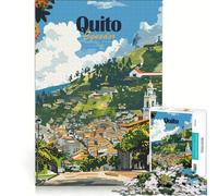 Rompecabezas para Adultos de 1000 Piezas Paisaje Urbano de Quito Ecuador Juego Educativo dificultad Alta cumpleaños y Navidad 38x52cm