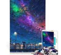 Rompecabezas para Adultos de 1000 Piezas Paisaje Urbano Nocturno lluvioso Juguetes para armar desafiante de completar colección de Artistas Bellas Artes 38x52cm