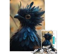Rompecabezas para Adultos de 1000 Piezas Pájaro Azul con Ojos Grandes Juego de ingenio Juguetes adictivos para Cultivar la Paciencia Ideas Decorar (Tamaño 75x50cm)