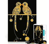 Rompecabezas para Adultos de 1000 Piezas Pájaros en un Alambre,póster artístico,Corte preciso,Divertido Juego Mental,Regalo,Tiempo de relajación,Arte de Pared navideño (38x26cm)