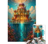 Rompecabezas para Adultos de 1000 Piezas Palacio Submarino Paisaje fantástico Rompecabezas para Adolescentes Juego de ingenio Divertido y con Humor Un Gran Regalo para los Amantes de los Videojuegos