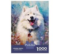 Rompecabezas para Adultos De 1000 Piezas Palette Samoyed Painting Rompecabezas Antiestrés Juguetes Divertidos Y Humorísticos Actividades Divertidas En Casa, 52x38cm/1000pcs