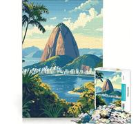 Rompecabezas para Adultos de 1000 Piezas Pan de Azúcar Río de Janeiro decoración de Pared Regalo de cumpleaños para Fortalecer el Amor Entre Parejas 38x52cm