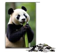 Rompecabezas para Adultos de 1000 Piezas: Panda Comiendo bambú. Rompecabezas Imposible. Juego Familiar para aliviar el estrés. Desafío difícil. 1000 Piezas (75 x 50 cm).