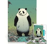 Rompecabezas para Adultos de 1000 Piezas: Panda distópico, Juegos educativos, difíciles y desafiantes, cumpleaños 38x26cm