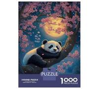 Rompecabezas para Adultos De 1000 Piezas Panda in Blossom Night Rompecabezas para Adultos Juego Práctico Oferta De Regalo De Cumpleaños como Regalos para Toda La Familia 38x26cm/1000pcs