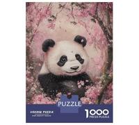 Rompecabezas para Adultos De 1000 Piezas Panda in Blossoms Rompecabezas para Adultos Juegos De Relajación Regalo De Cumpleaños Regalos para Reducir El Estrés 38x26cm/1000pcs