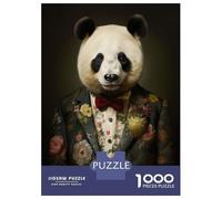 Rompecabezas para Adultos De 1000 Piezas Panda in Boho Suit Rompecabezas Juego De Ingenio Mejora La Memoria Regalos para Amigos Y Familiares 38x26cm/1000pcs