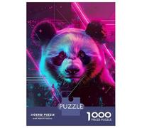 Rompecabezas para Adultos De 1000 Piezas Panda Japanese Neon Rompecabezas para Adultos Juego De Ingenio Análisis Y Lógica Cumpleaños Y Navidad 52x38cm/1000pcs