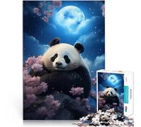 Rompecabezas para Adultos de 1000 Piezas Panda místico Hecho de cartón para Mayores de 14 años Decoración de Pared de Juguetes Cumpleaños tamaño:38x52cm
