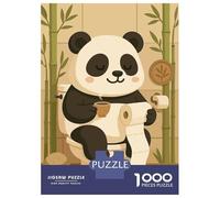 Rompecabezas para Adultos De 1000 Piezas Panda on Toilet with Coffee Rompecabezas para Adultos Juguete Decoración De Pared Decoración del Hogar Regalos para Amigos Y Familiares 52x38cm/1000pcs