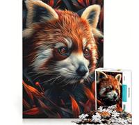 Rompecabezas para Adultos de 1000 Piezas Panda Rojo mi Amigo Divertido Juguete Educativo Ideal para Pasar el Tiempo en casa Regalo de cumpleaños o Cualquier Otro Regalo 38x26cm
