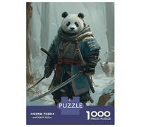 Rompecabezas para Adultos De 1000 Piezas Panda Warrior in Snowy Forest Rompecabezas para Adultos Juegos De Relajación Análisis Y Lógica Cumpleaños Y Navidad 52x38cm/1000pcs